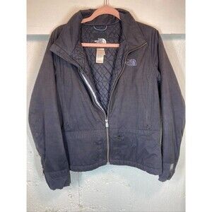 THE NORTH FACE WOMENS BLACK QUILT LINING SIZE MED WAIST JACKET